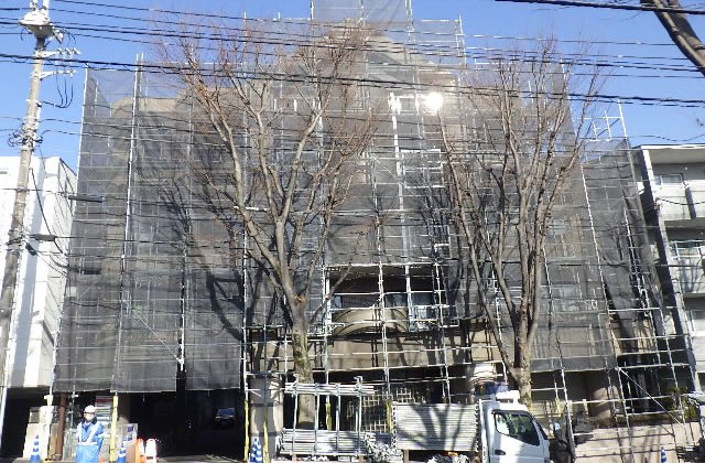 2021年１月１４日　横浜市お博桂台にてマンション修繕工事始まりました。