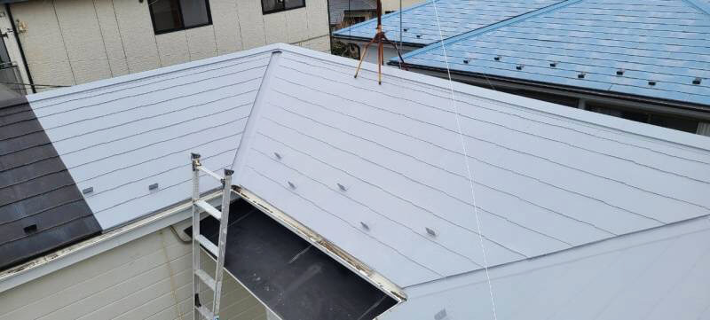 横浜市青葉区恩田町の集合住宅、屋根防水工事完了